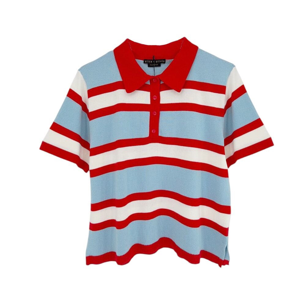 ALICE+OLIVIA Tillie Striped Polo S